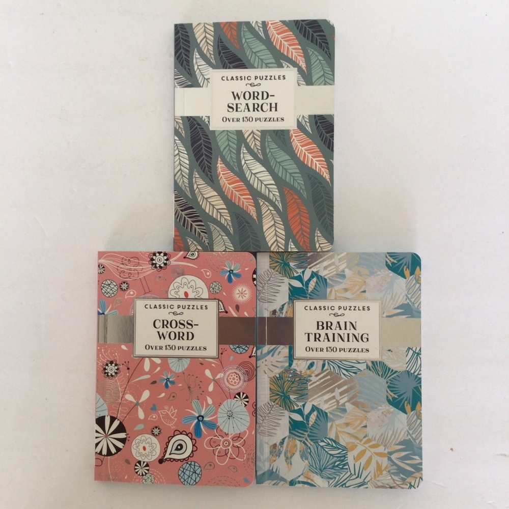 HINKLER SET OF THREE TRAVEL PUZZLE BOOKS NWT